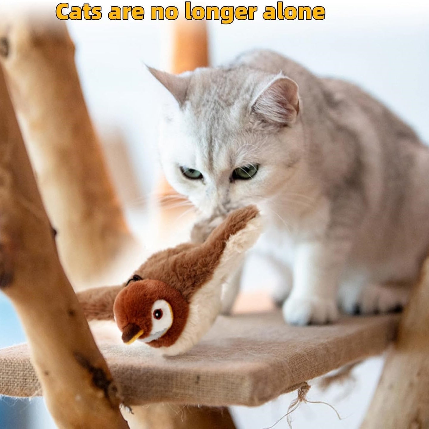Interactive Chirping Bird Cat Toy
